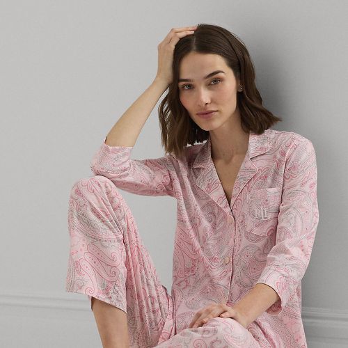 Pyjama jersey de coton motif cachemire - Lauren - Modalova