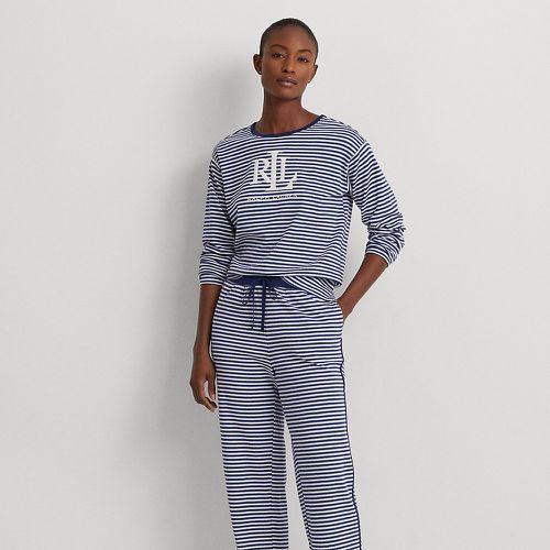 Pyjama rayé à logo en interlock - Lauren - Modalova