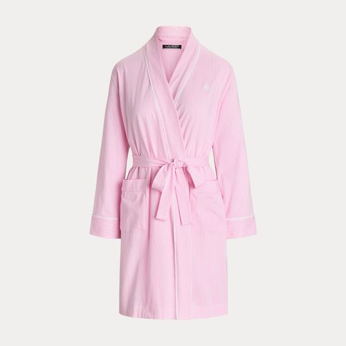Peignoir rayé en jersey de coton - Lauren - Modalova