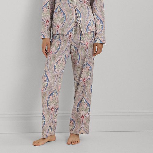 Pyjama satinette coton motif cachemire - Lauren - Modalova