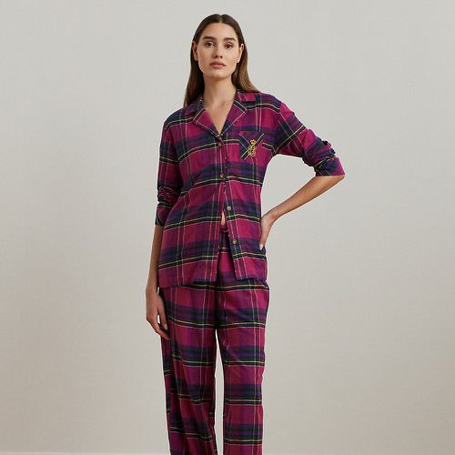 Pyjama écossais en sergé à chevrons - Lauren - Modalova