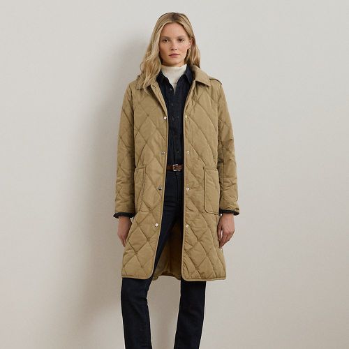 Manteau matelassé capuche logo velours - Lauren - Modalova