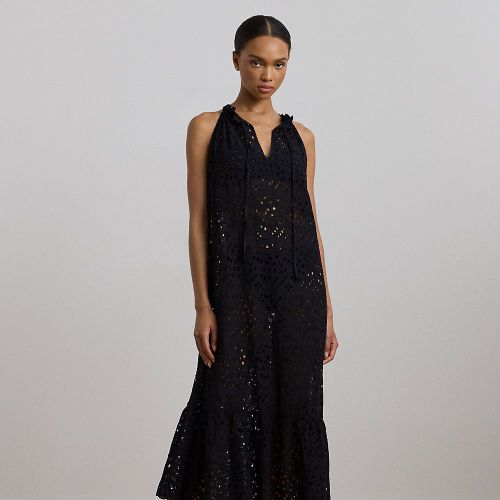 Robe de plage mi-longue brodée en coton - Lauren - Modalova