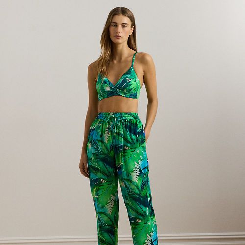 Pantalon large de plage à motif palmes - Lauren - Modalova