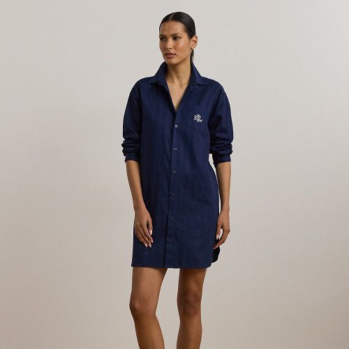 Chemise de nuit rayures ombrées en coton - Lauren - Modalova
