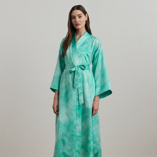 Peignoir en satin à motif décoloré - Lauren - Modalova