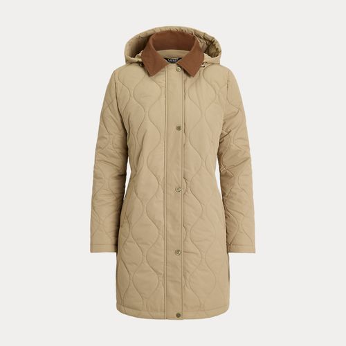 Veste à capuche sergé matelassée oignon - Lauren - Modalova