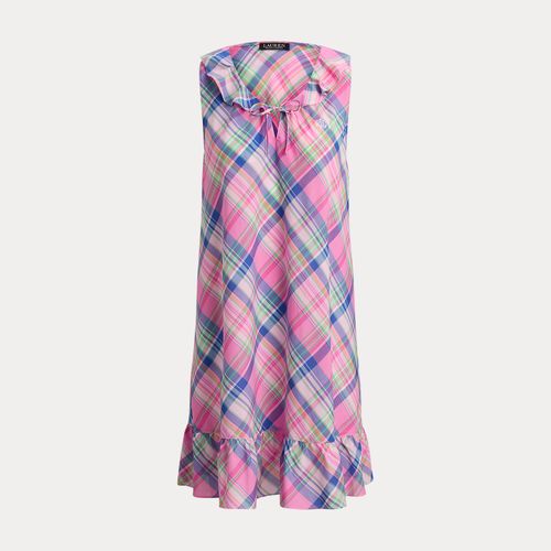 Chemise de nuit écossaise volantée - Lauren - Modalova