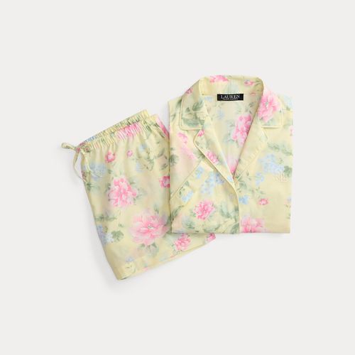 Pyjama boxer fleuri en linon de coton - Lauren - Modalova