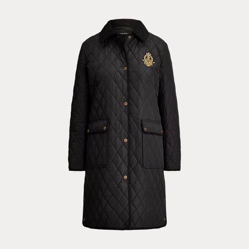 Veste matelassée écusson velours côtelé - Lauren - Modalova