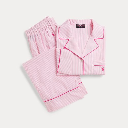 Pyjama Pink Pony rayé en popeline - Polo Ralph Lauren - Modalova