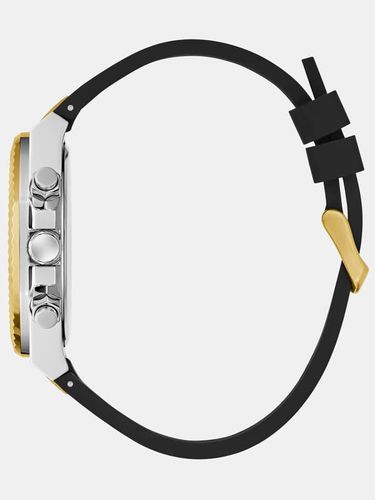 Montre Multifonction En Cuir Mélangé 44 Mm - Guess - Modalova