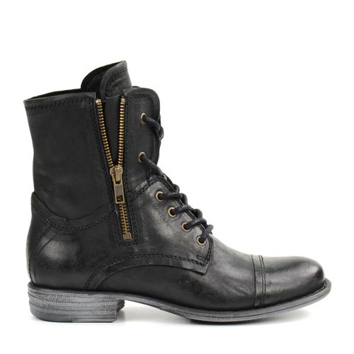 Combat boots en cuir - noir - Sacha - Modalova