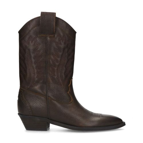 Santiags en cuir - marron - Sacha - Modalova