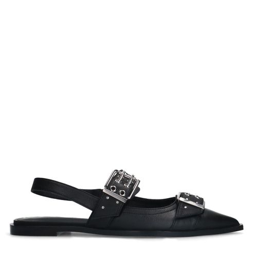 Slingbacksà boucles - noir - Sacha - Modalova