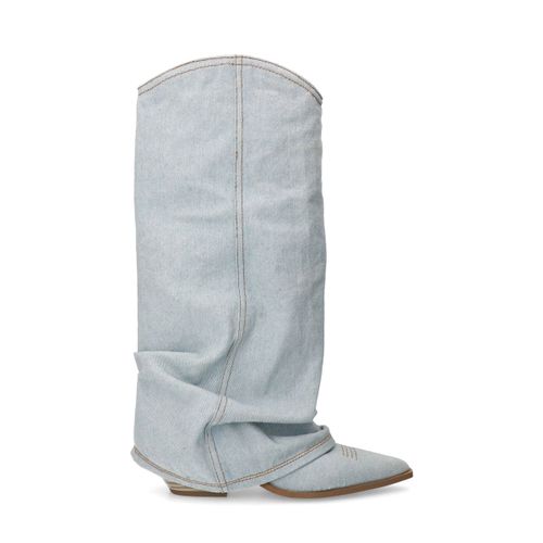 Santiags denim avec rabat - Sacha - Modalova