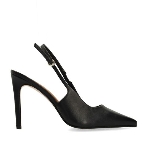 Escarpins slingback en cuir - noir - Sacha - Modalova