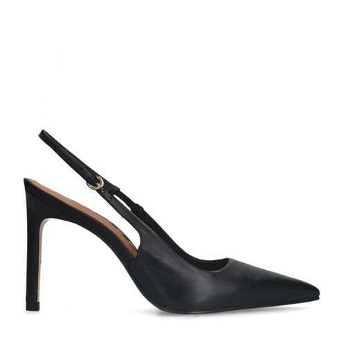 Escarpins slingback en cuir - noir - Sacha - Modalova