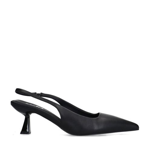 Escarpins slingback en cuir - noir - Sacha - Modalova