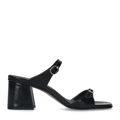 Sandalesà talon en cuir - noir - Sacha - Modalova