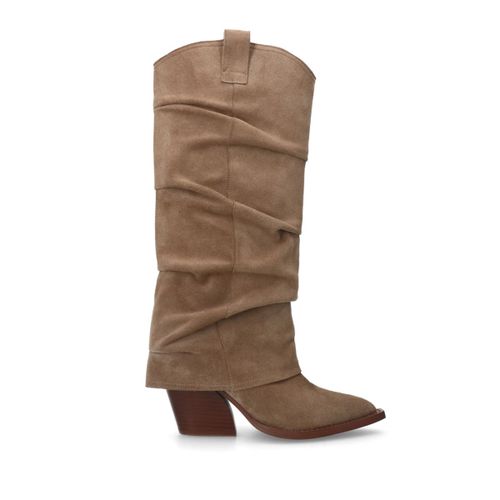 Santiags en daim avec rabat - beige - Sacha - Modalova