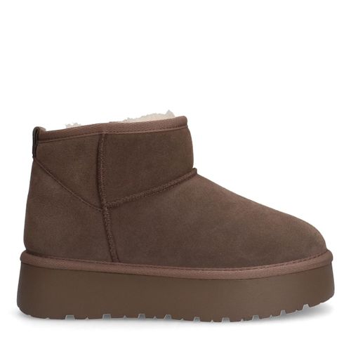 Bottines en daim avec laine - taupe - Sacha - Modalova