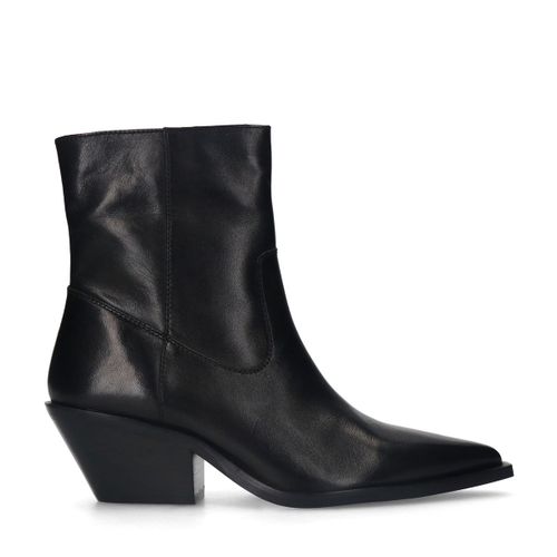 Bottinesà talon en cuir - noir - Sacha - Modalova