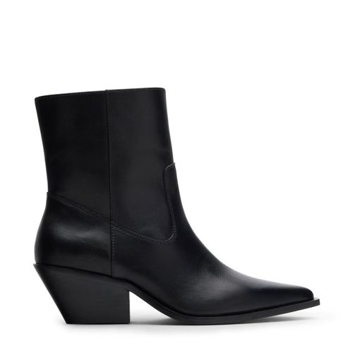 Bottines à talon en cuir - noir - Sacha - Modalova