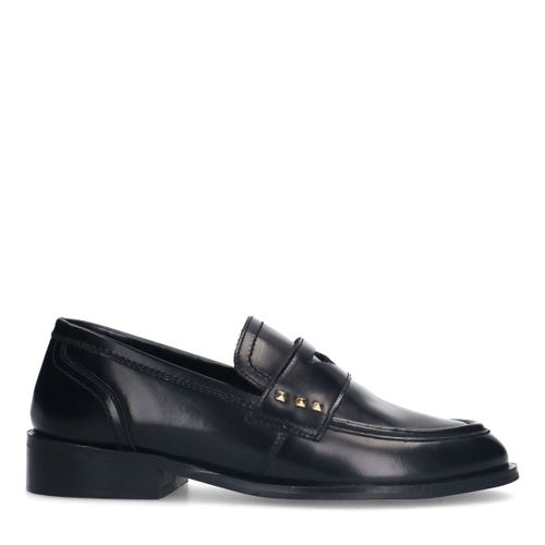 Mocassins penny en cuir - noir - Sacha - Modalova