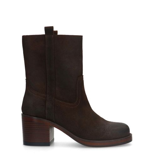 Bottines en daimà talon - marron foncé - Sacha - Modalova