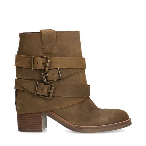 Bottines en daimà boucles - taupe - Sacha - Modalova