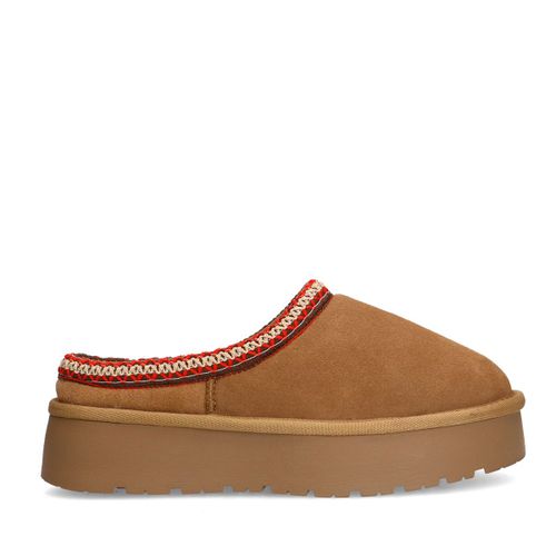 Mocassins en daim avec laine - marron - Sacha - Modalova