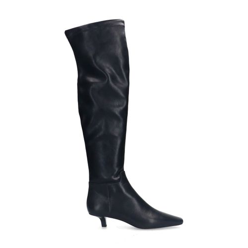 Bottes hautes stretchà petit talon - noir - Sacha - Modalova