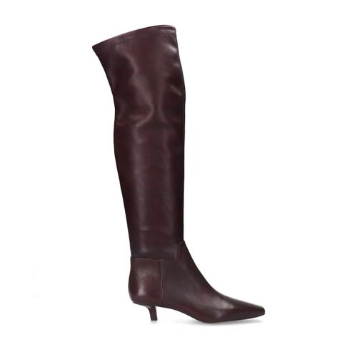 Bottes hautes stretchà petit talon - bordeaux - Sacha - Modalova