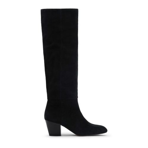 Bottes hautes en daim à talon - noir - Sacha - Modalova