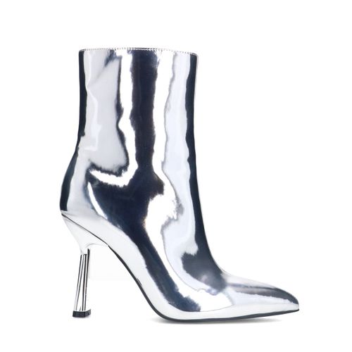 Bottines métalliques à talon entonnoir - argenté - Sacha - Modalova