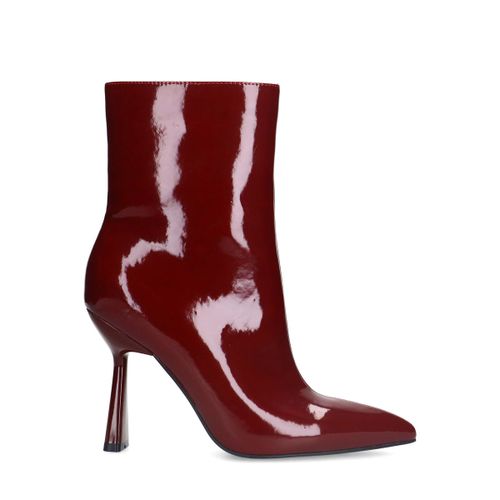 Bottines verniesà talon entonnoir - bordeaux - Sacha - Modalova