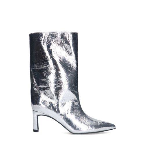Bottines métallisées à talon - argenté - Sacha - Modalova