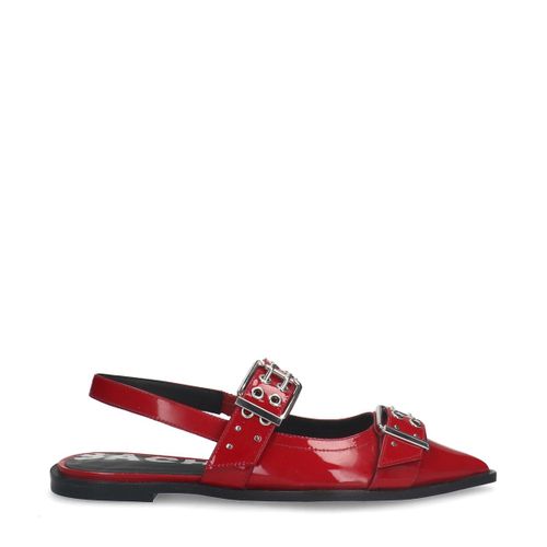 Slingbacks en cuir avec boucles - rouge - Sacha - Modalova