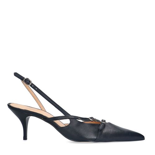 Slingbacks en cuir avec boucles - noir - Sacha - Modalova