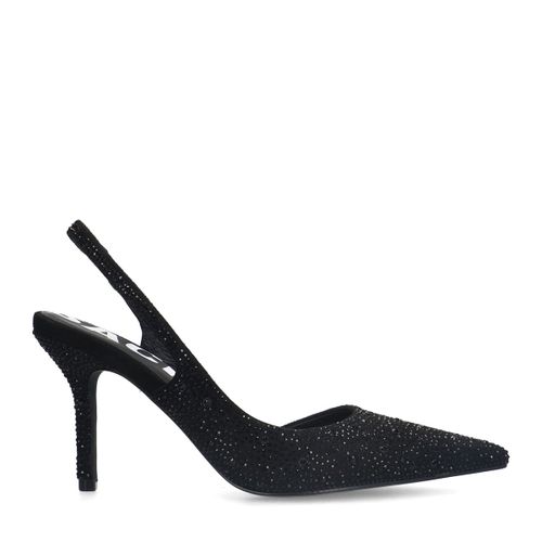 Slingbacks ornés de strass - noir - Sacha - Modalova
