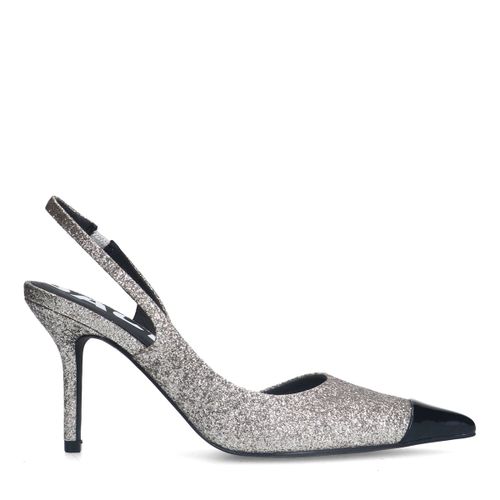 Escarpins à bride slingback à paillettes - argenté - Sacha - Modalova