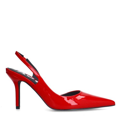 Escarpins à bride slingback vernis - rouge - Sacha - Modalova