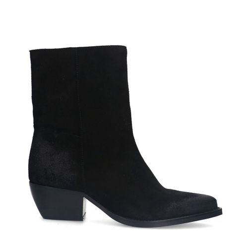 Bottines en daimà talon - noir - Sacha - Modalova