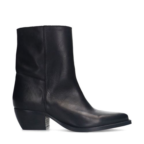 Bottinesà talon en cuir - noir - Sacha - Modalova