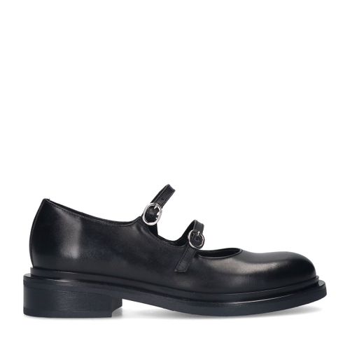 Mary Janes en cuir mat - noir - Sacha - Modalova