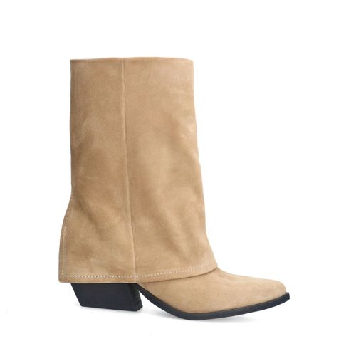 Bottines western en daimà rabat - Sacha - Modalova