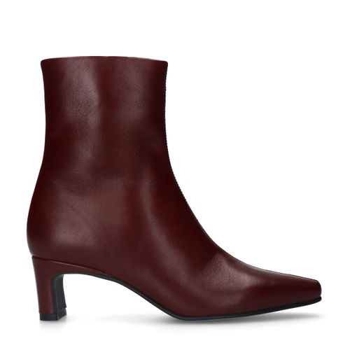 Bottinesà talon en cuir - bordeaux - Sacha - Modalova