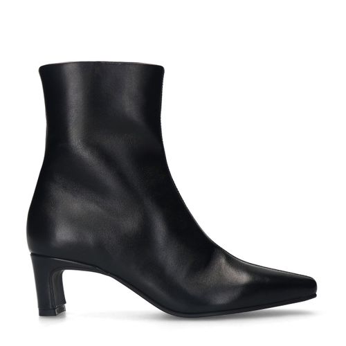 Bottinesà talon en cuir - noir - Sacha - Modalova