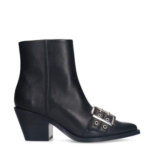 Bottinesà talon avec boucle en cuir - noir - Sacha - Modalova